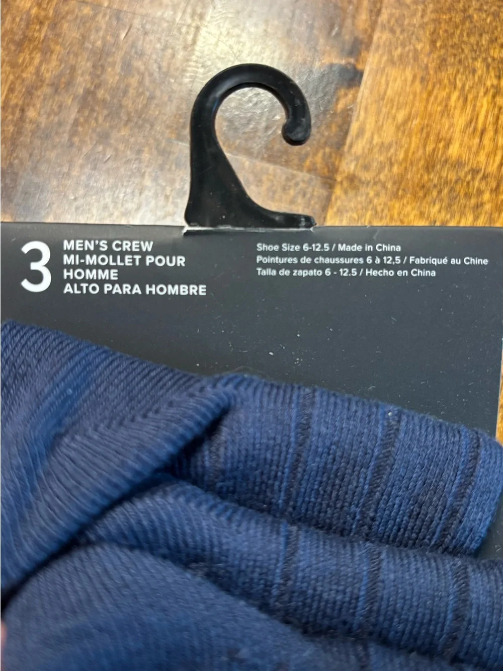 Gold Toe Edition Men’s Dress Crew Socks 3-Pack Navy Ribbed Comfort Fit Shoe Size
